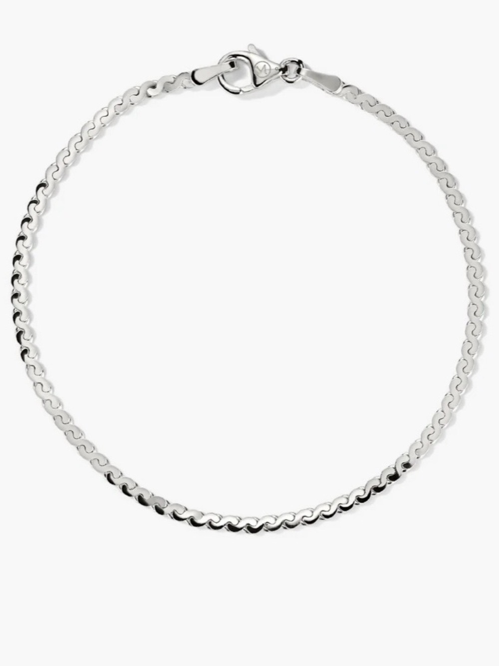 Mejuri Sterling Silver Serpentine Chain Bracelet